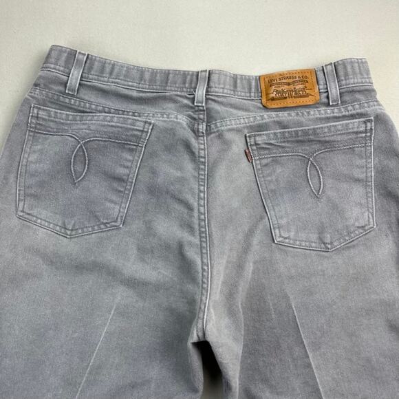 Vintage Levis Skosh Jeans Mens 36 Gray Denim Straight Leg Light Charcoal Wash - Picture 2 of 14